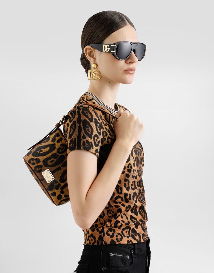Dolce & Gabbana Leopard-print Crespo DG shoulder bag Multicolor BB7344AW384