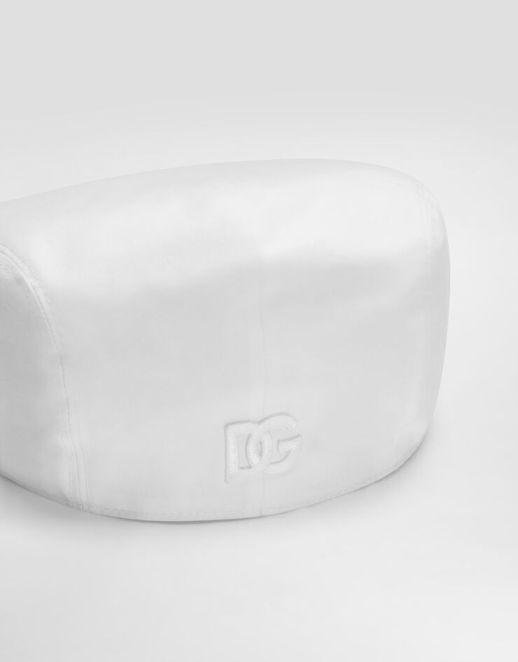 Dolce & Gabbana Gorra inglesa en gabardina de algodón Blanco GH587ZFUEFE