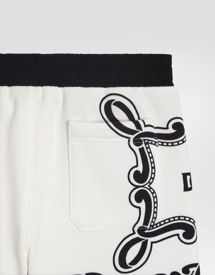 Dolce & Gabbana Piqué shorts with bandanna print Print L1JQU8II7FQ