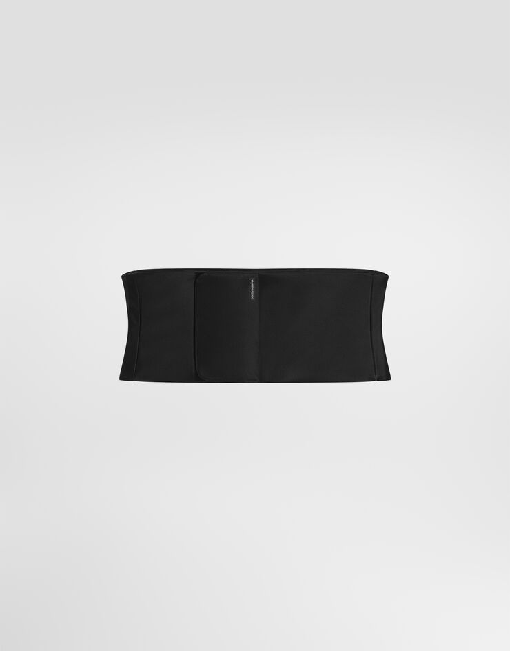 Dolce & Gabbana Kummerbund aus Seidenduchesse Schwarz G719YTFU1KM