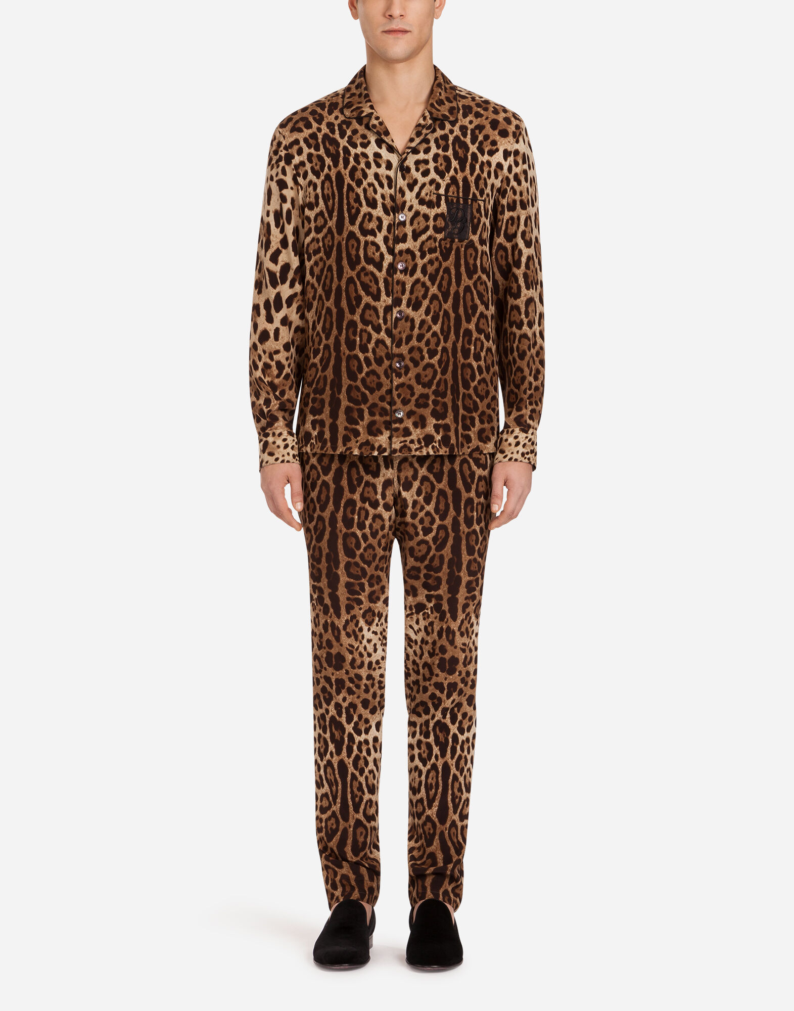 Mens leopard print pjs on sale