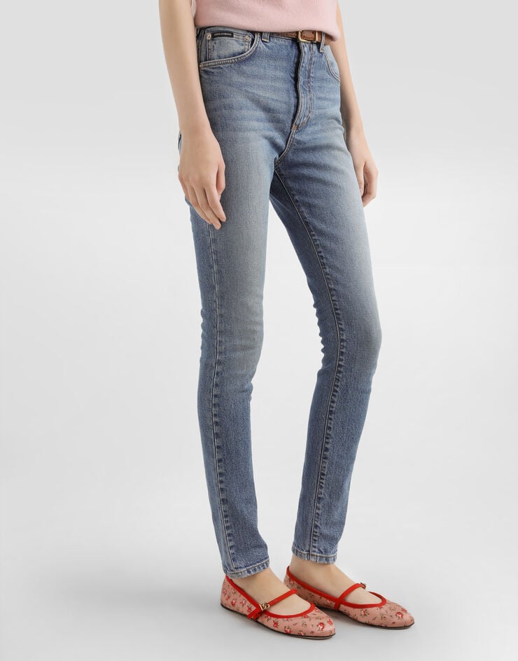 Dolce & Gabbana 5-pocket stretch denim trousers Multicolor FTC67DG8OC7