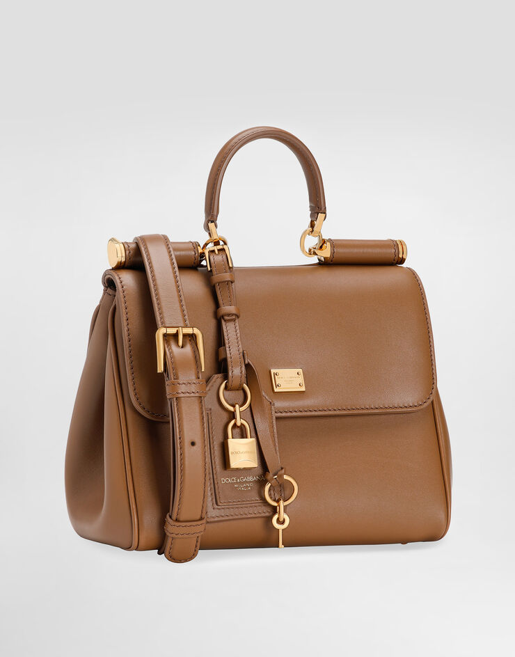 Dolce & Gabbana My Sicily plongé calfskin bag Brown BB7781B7321