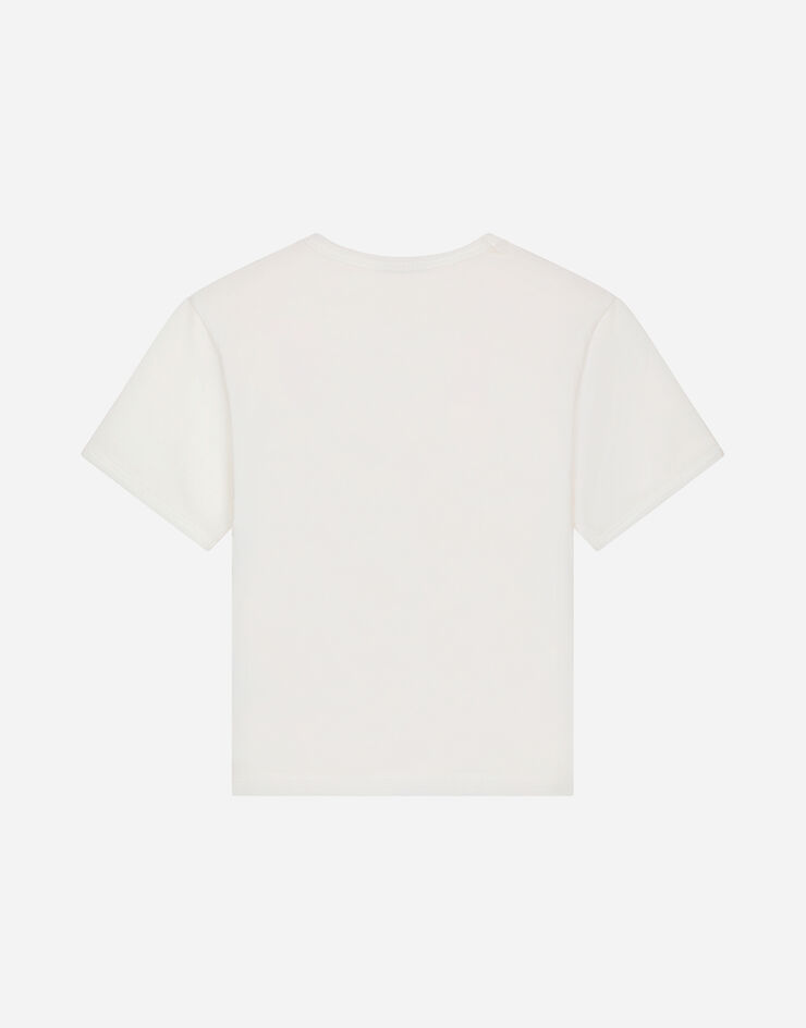 Dolce & Gabbana Camiseta de punto con estampado I love Portofino Multicolor L4JT7LG7I8S