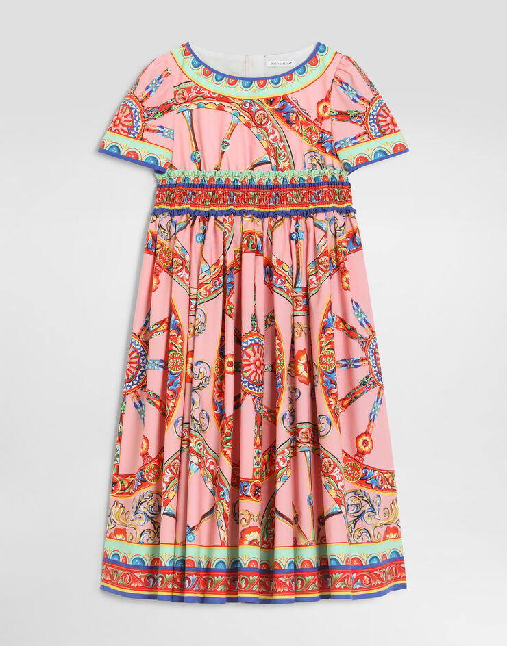 Dolce & Gabbana Carretto-print poplin dress Multicolor L53DU2FI5O1