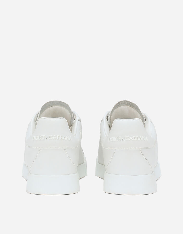 Dolce & Gabbana Calfskin Portofino sneakers with DG logo White CK1545AG084