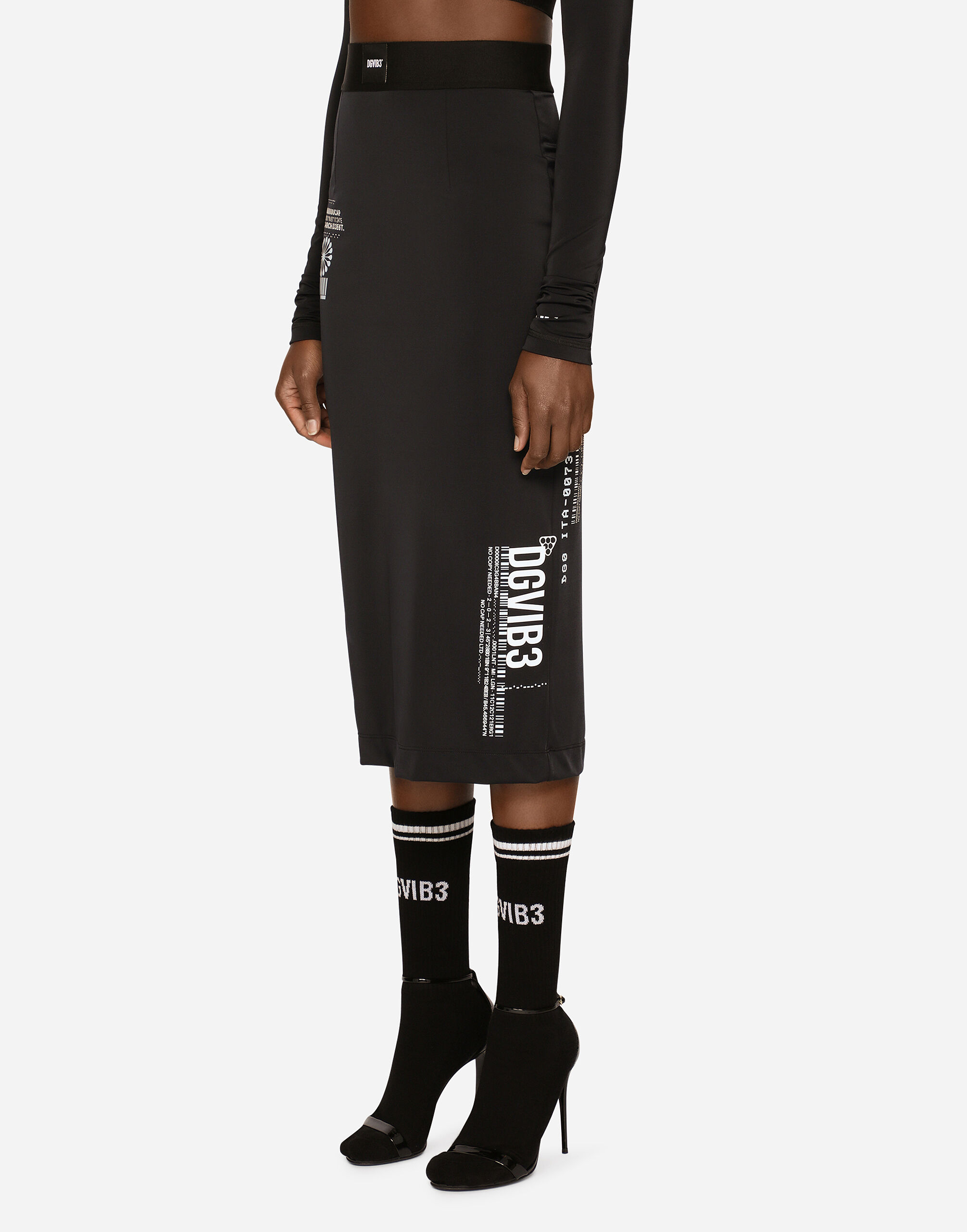 Jersey pencil deals skirt black