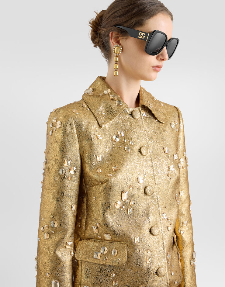 Dolce & Gabbana Jacquard jacket with embroidery Dolce & Gabbana Jacquard jacket with embroidery Multicolor F27JRZGDD0V