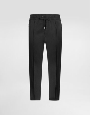 Dolce & Gabbana Technical wool jogging trousers Grey GYACETFUZFG