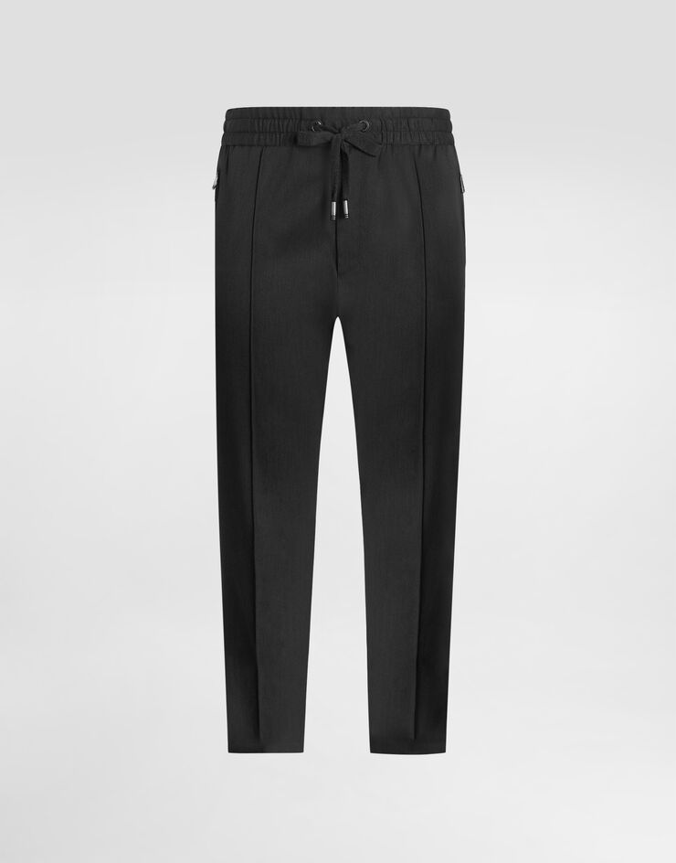 Dolce & Gabbana Technical wool jogging trousers Grey GYACETFUZFG