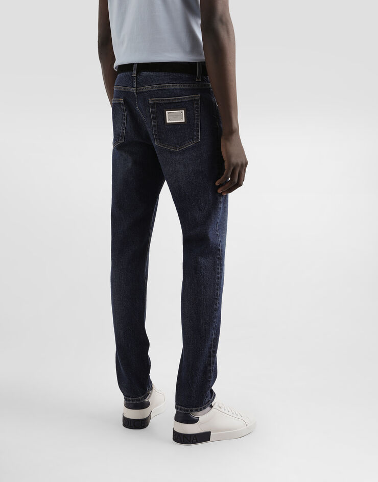 Dolce & Gabbana Slim-fit stretch cotton jeans Multicolor GY07CDG8NI7