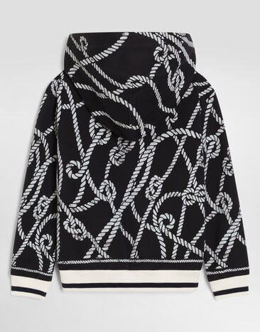 Dolce & Gabbana Sudadera en algodón con estampado marinero Multicolor L4JWOAII7LO