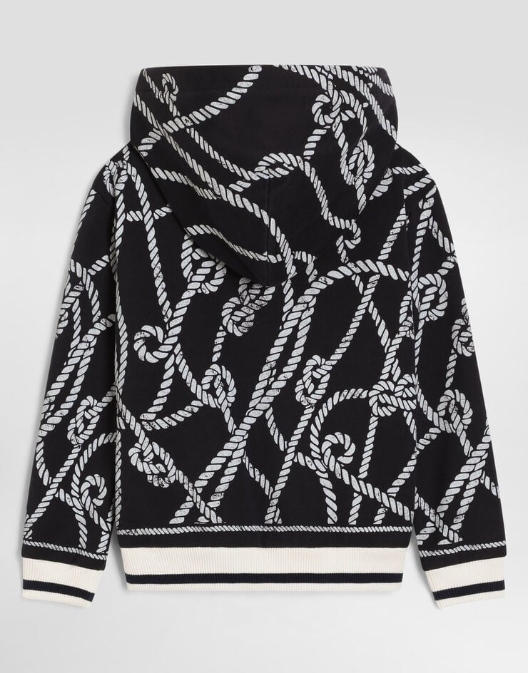 Dolce & Gabbana Sudadera en algodón con estampado marinero Multicolor L4JWOAII7LO
