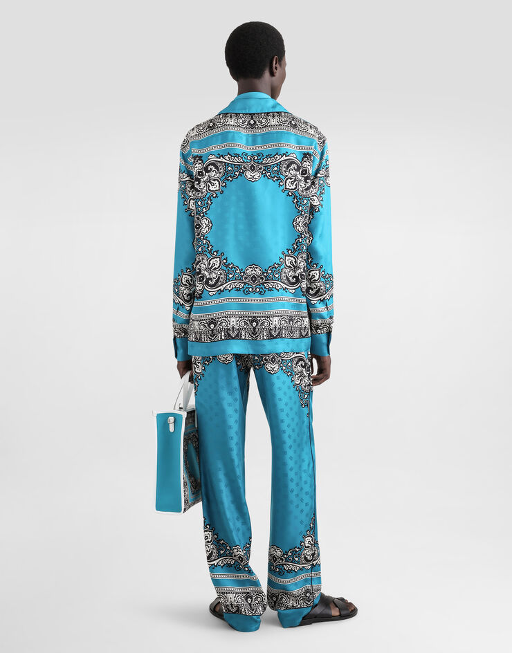 Dolce & Gabbana قميص حرير بطبعة ربطة رأس مطبعة G5IF1TGI927