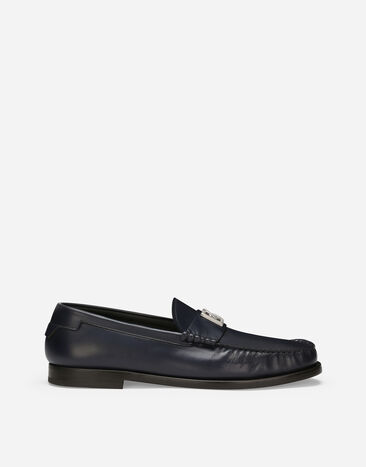 Dolce & Gabbana Brushed calfskin loafers Blue G9AUBDG8KF1