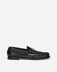 Dolce & Gabbana Brushed calfskin loafers White/Black CS1791AX589