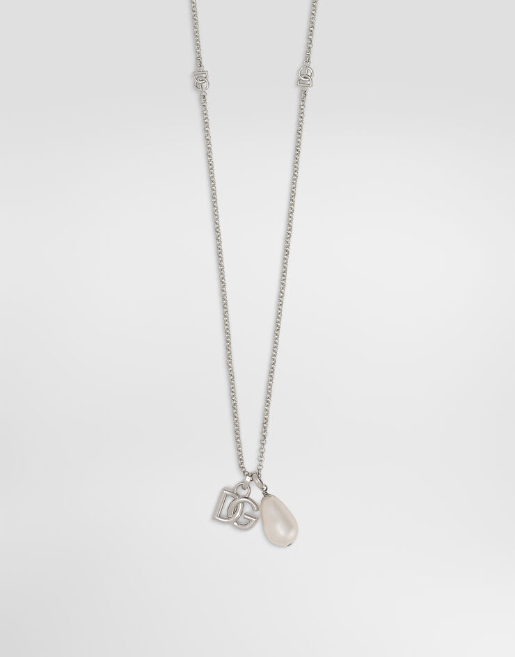 Dolce & Gabbana Teardrop necklace with DG logo Dolce & Gabbana Teardrop necklace with DG logo Silver WNQ3S3W1111