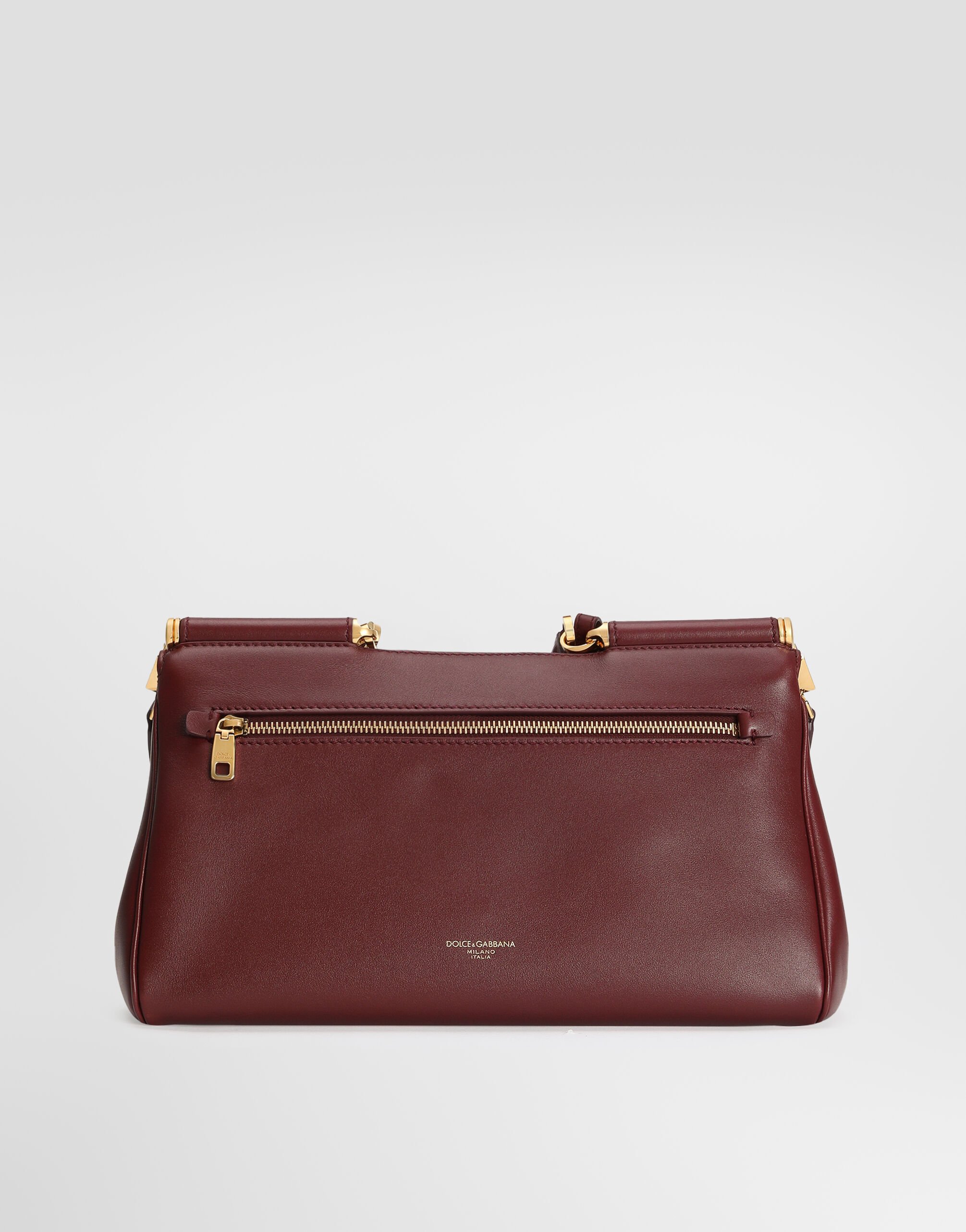 Medium My Sicily handbag in plongé calfskin in Bordeaux for Women