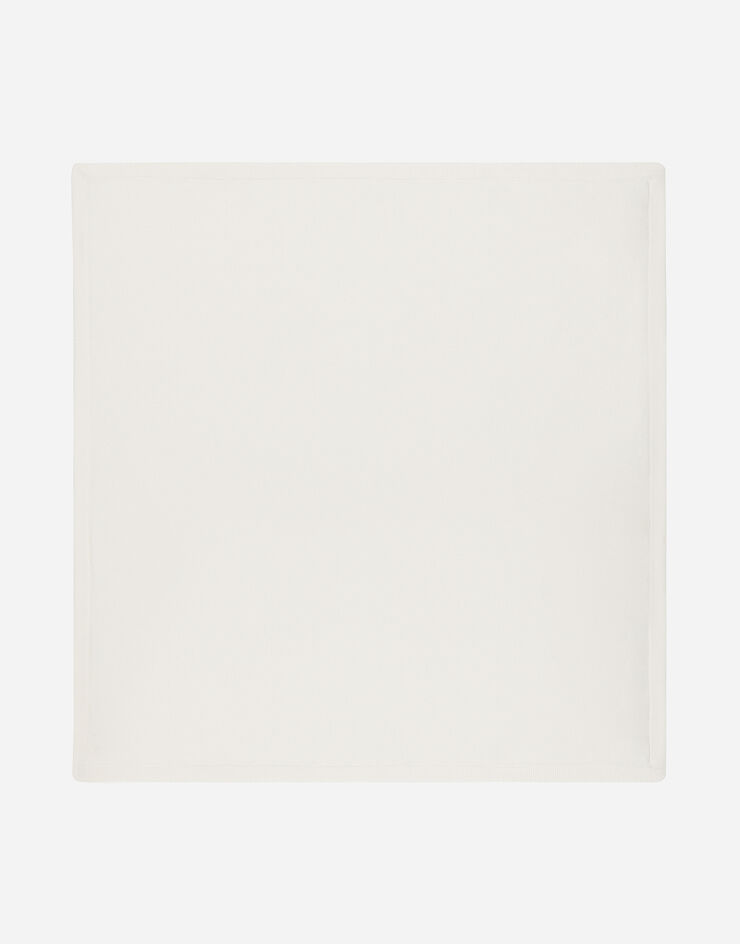 DolceGabbanaSpa Manta de punto con logotipo en jacquard Blanco L0EGI4JFMU3