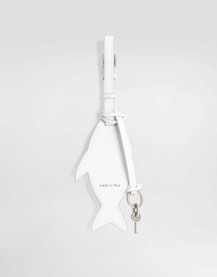 Dolce & Gabbana Porte-clés en cuir de veau White BP3462A0690