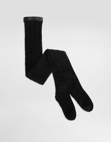 Dolce & Gabbana Collants ajourés en coton Noir O4B51TON00F