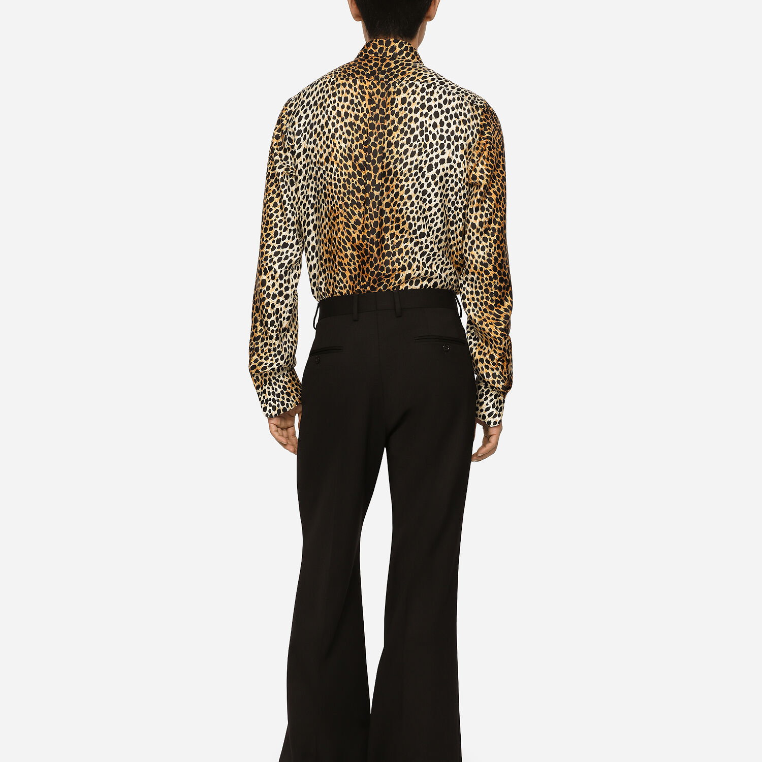 Multicolor for Silk Dolce&Gabbana® in print with shirt US ocelot | Martini-fit twill