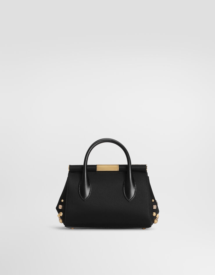 Dolce & Gabbana Day mini Marlene satin handbag with embroidery Dolce & Gabbana Day mini Marlene satin handbag with embroidery Black BB7744AY377