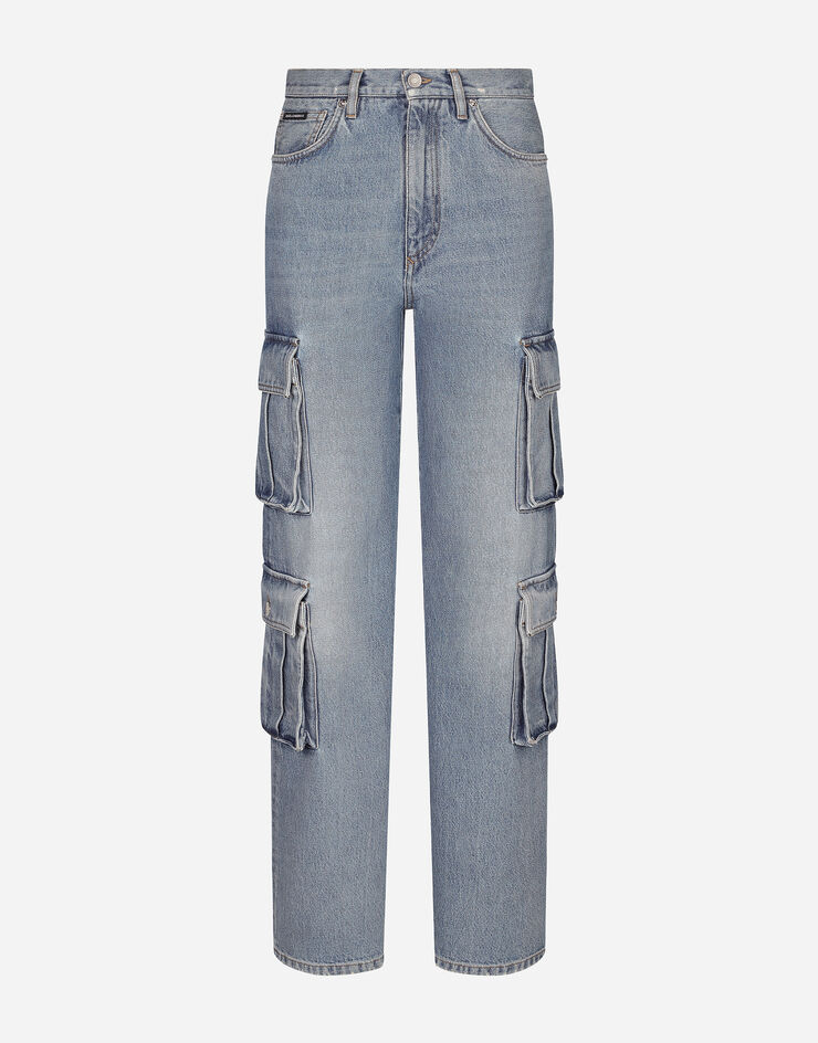 Dolce & Gabbana Vaqueros Cargo en denim de algodón Multicolor FTC60DG8LW2