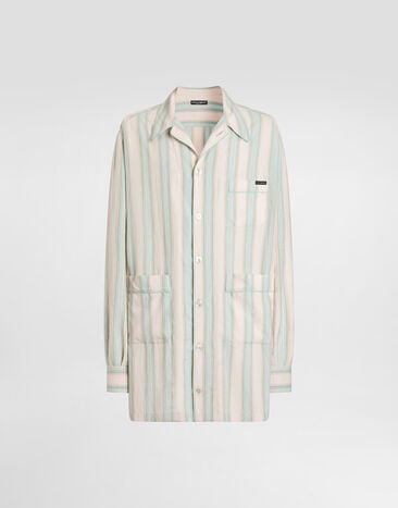 Dolce & Gabbana Striped fabric vanity shirt Multicolor G5OI2TFBMFZ