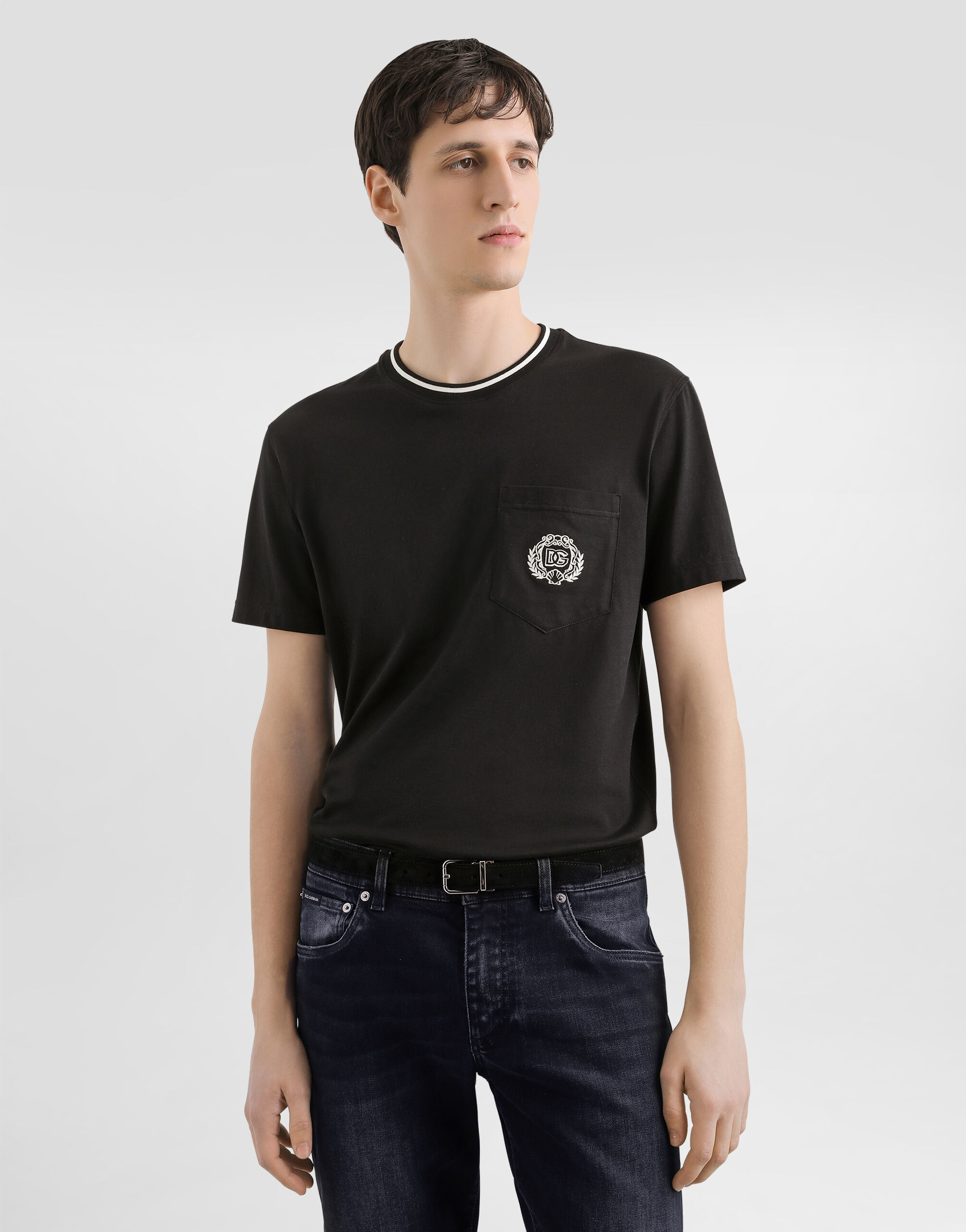 Blackのメンズ コットン Tシャツ | Dolce&Gabbana®