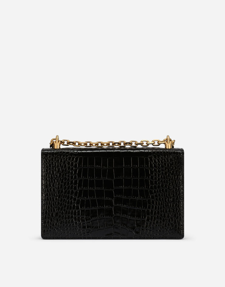 Dolce & Gabbana Crocodile-print calfskin DG Girls bag Black BB7101AC606