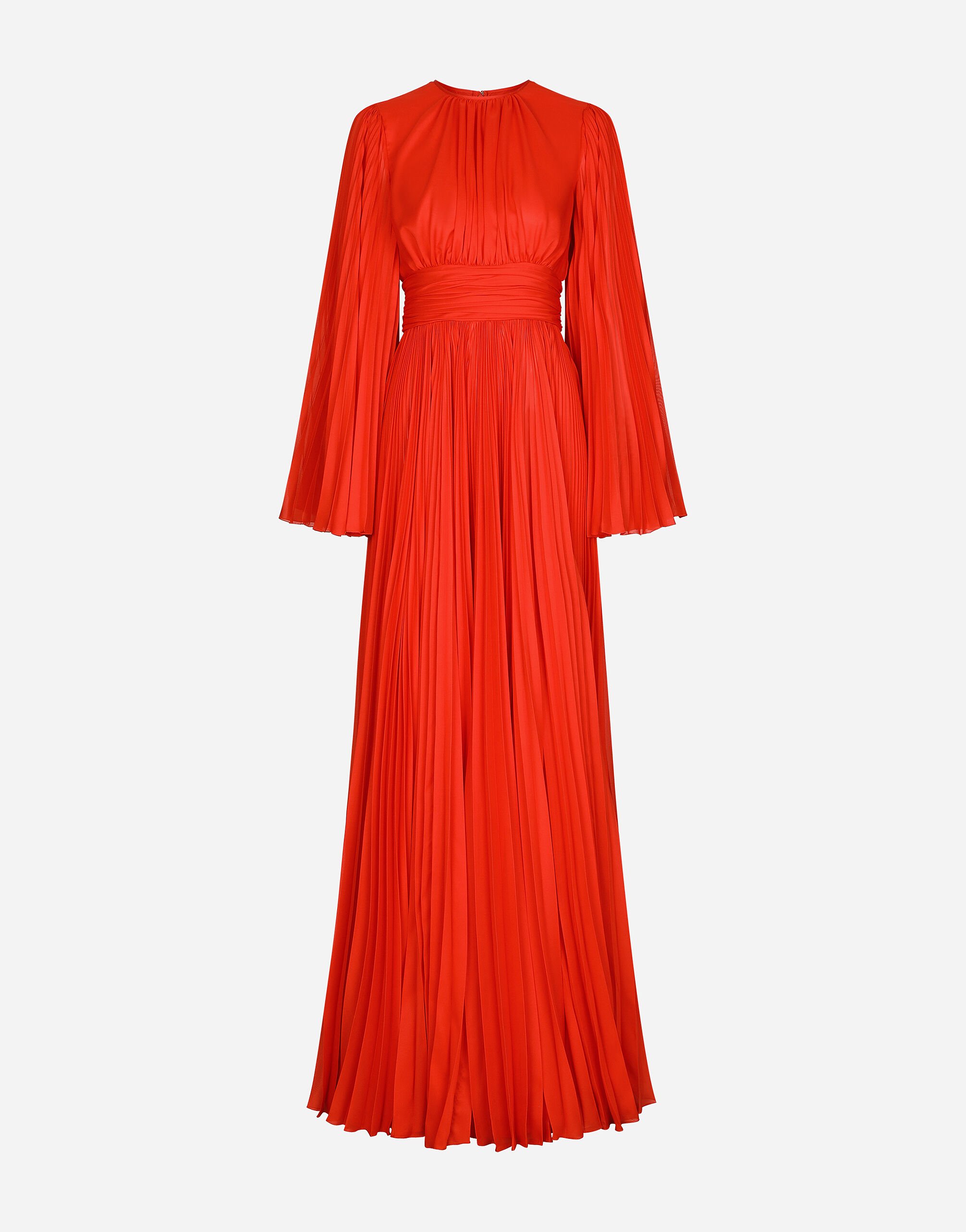 Dolce & Gabbana Long chiffon dress Red F6AWOTFURAD