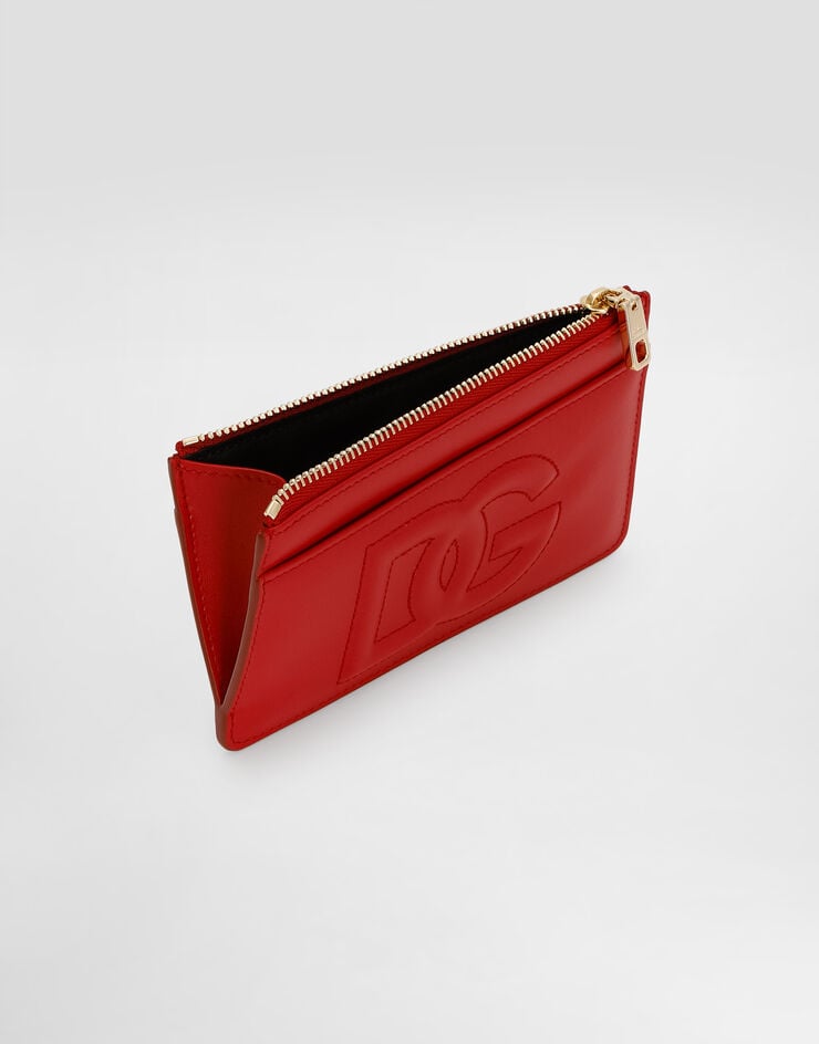 Dolce & Gabbana Medium DG Logo card holder Red BI1261AG081