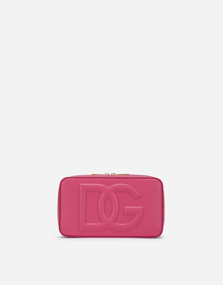 Dolce & Gabbana Bolso bandolera DG Logo Bag pequeño en piel de becerro Lila BB7289AW576