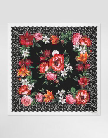 Dolce & Gabbana وشاح من تويل حريري 90x90 متعدد الألوان FN090RGDC7A