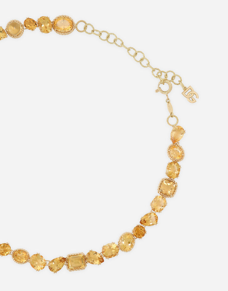 Dolce & Gabbana Halskette Anna aus Gelbgold 18 kt mit Zitrinen Gold WNQA1GWQC01