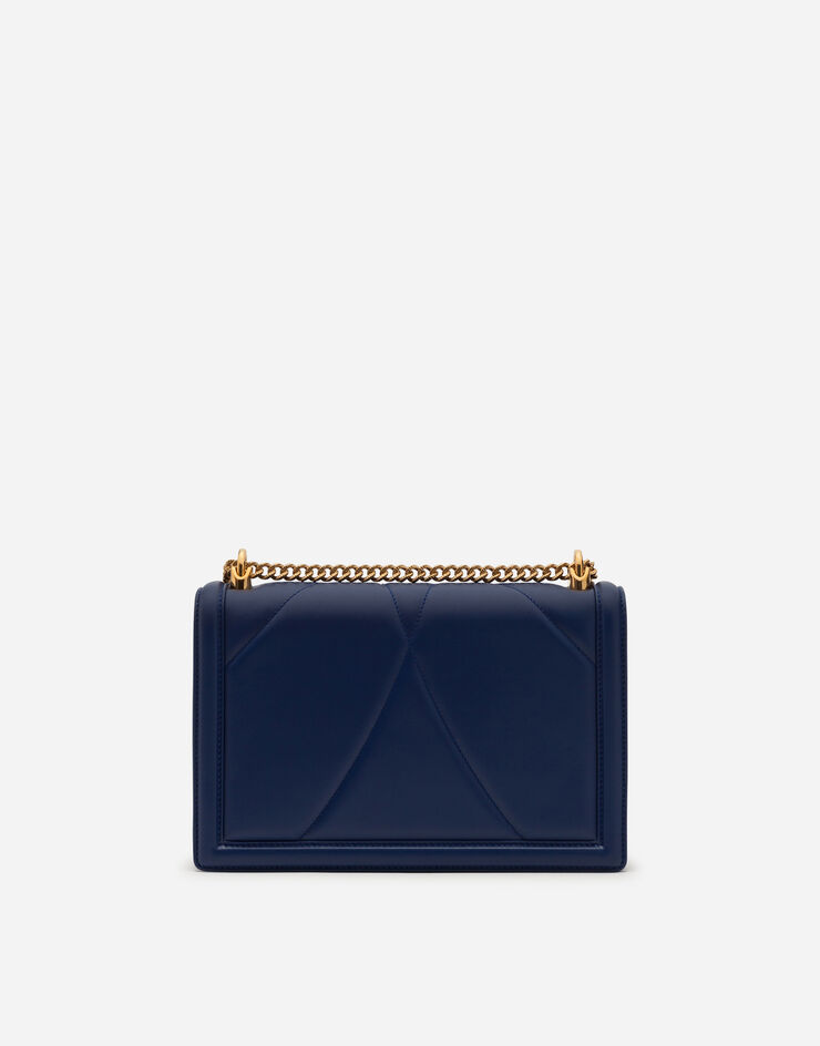 Dolce & Gabbana Large matelassé nappa leather Devotion bag BLU BB6651AV967