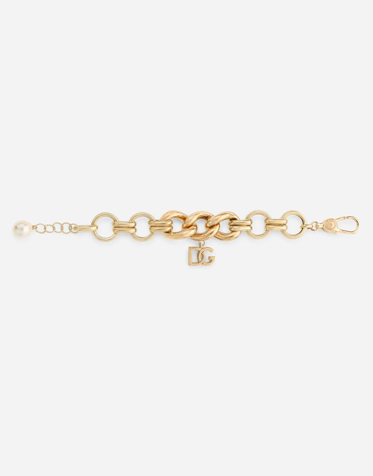 Dolce & Gabbana Logo bracelet in yellow 18kt gold Yellow gold WBMZ3GWYE01