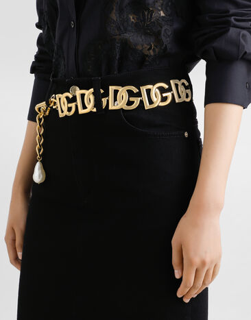 Dolce & Gabbana Chain belt with DG multi-logo Gold WLN6P2W1111