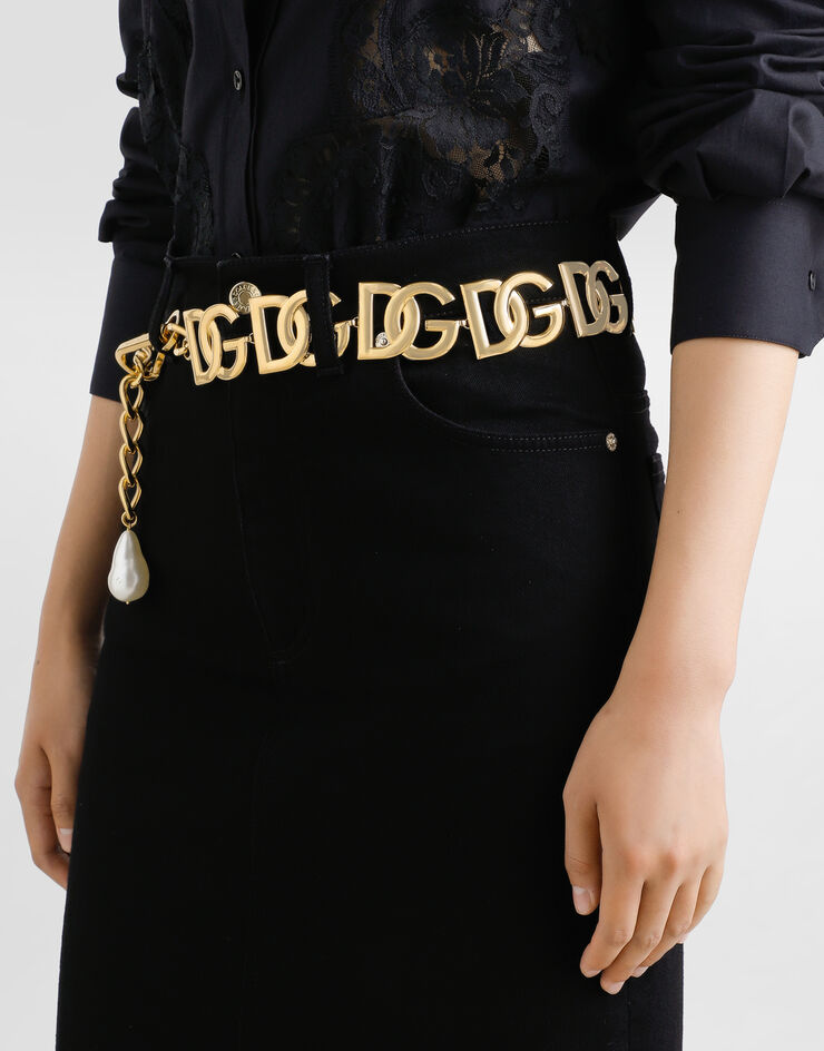 Dolce & Gabbana 多重 DG 徽标链饰腰带 金 WLN6P2W1111