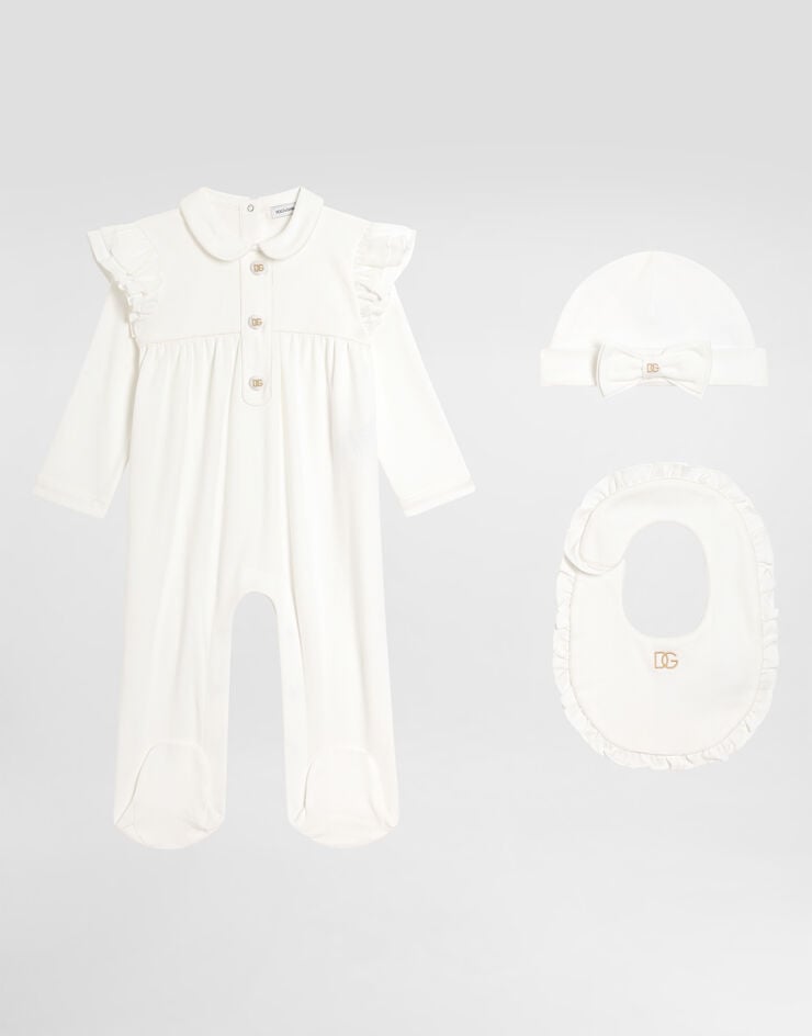 Dolce & Gabbana 3-piece gift set in interlock jersey White L2JOV2G7BNC