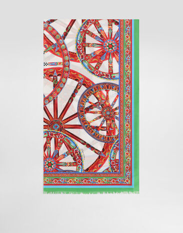 Dolce & Gabbana Carretto-print cotton sarong Multicolor O4A01JON0HF