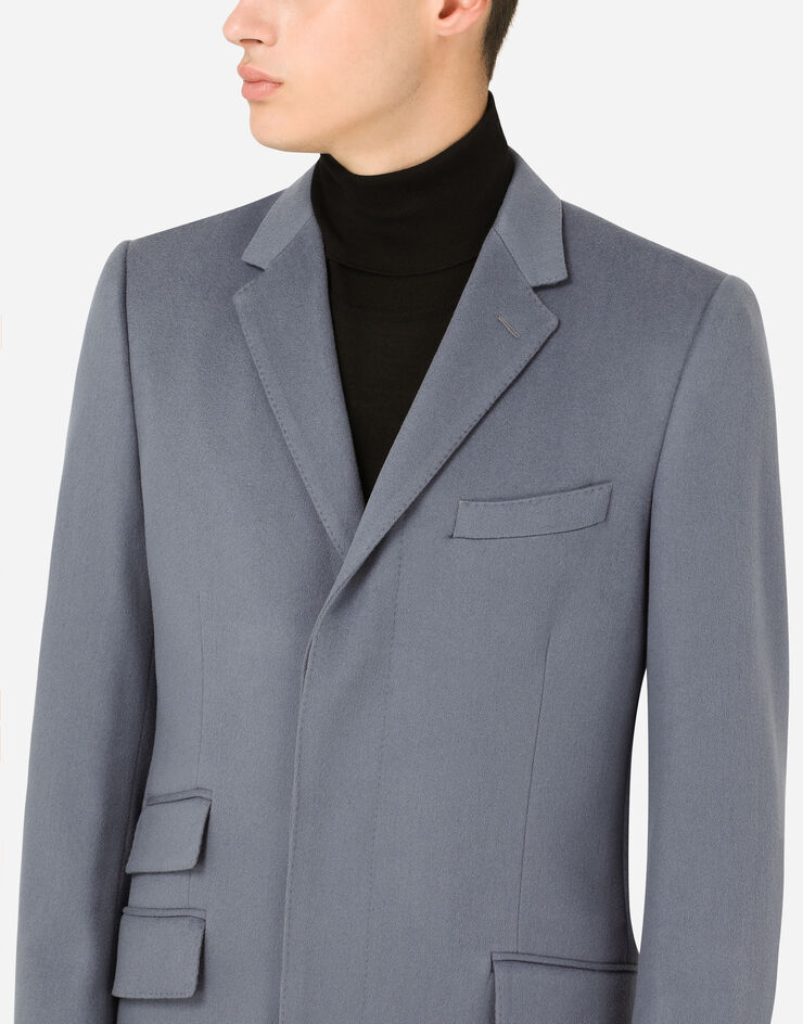 Dolce & Gabbana Double-breasted cashmere coat Blue G001VTFU2D1
