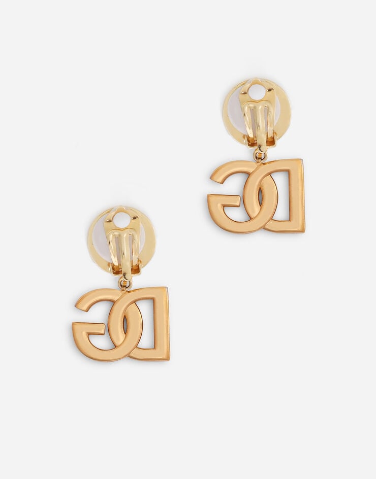 Dolce & Gabbana Boucles d’oreilles clip avec logo DG Doré WEN6P6W1111