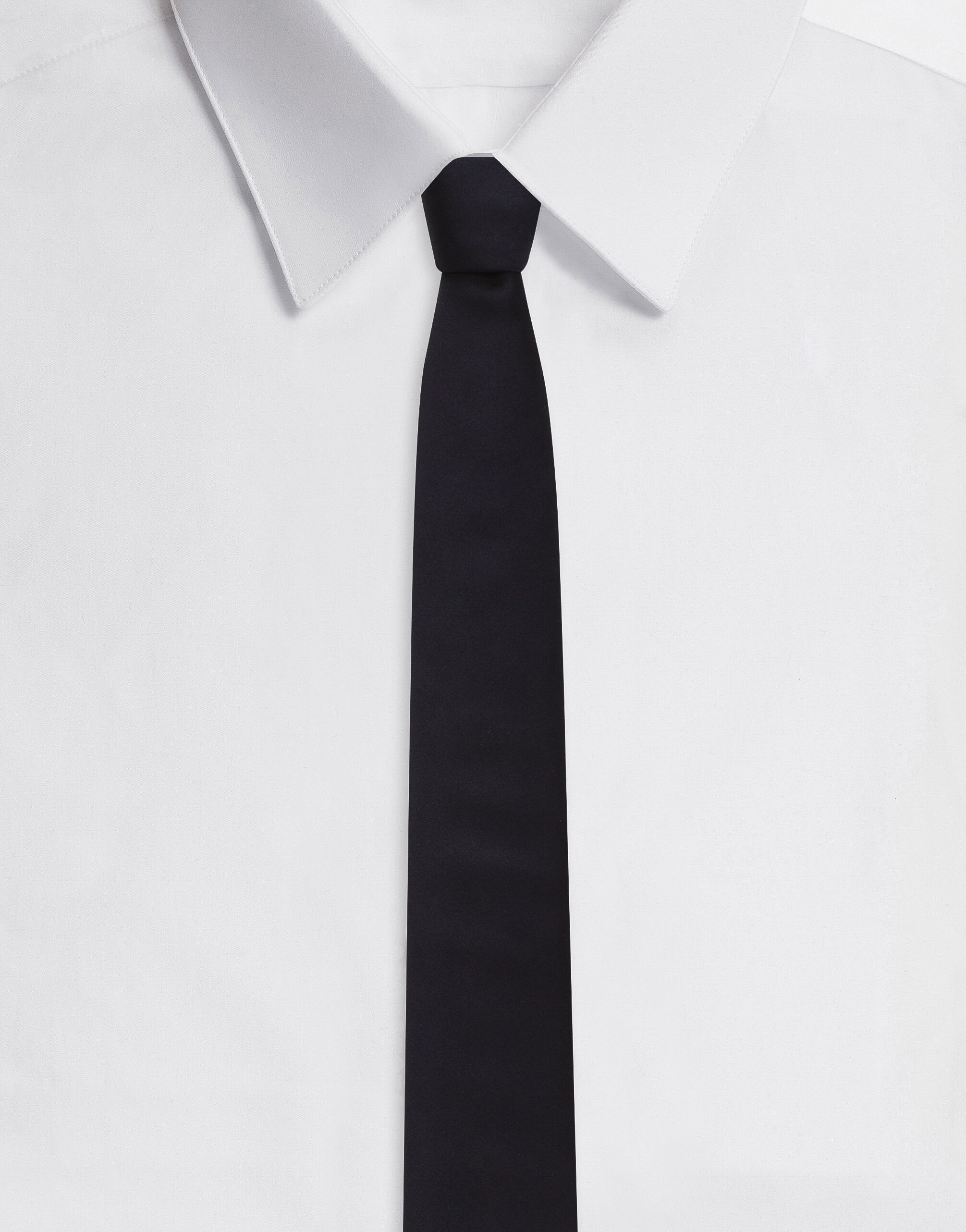 Dolce & Gabbana Silk tie with DG logo White GT147EG0UBU