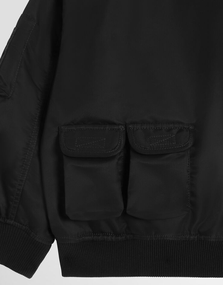 Dolce & Gabbana Bomberjacke aus Gabardine Black L42B97G7PTS
