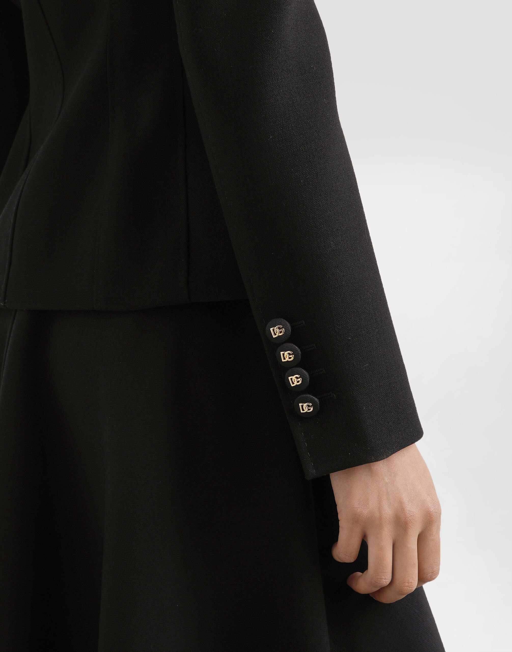 Blackのウィメンズ ウール ダブルブレスト ジャケット | Dolce&Gabbana®