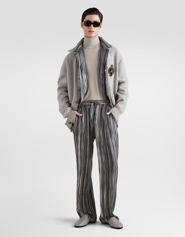 Dolce & Gabbana Stripe-print hawaii silk twill shirt Dolce & Gabbana Stripe-print hawaii silk twill shirt G5IF1TIS140