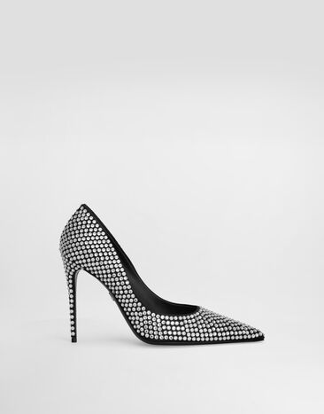 Dolce & Gabbana Satin pumps with fusible rhinestones Multicolor CD1744AD479