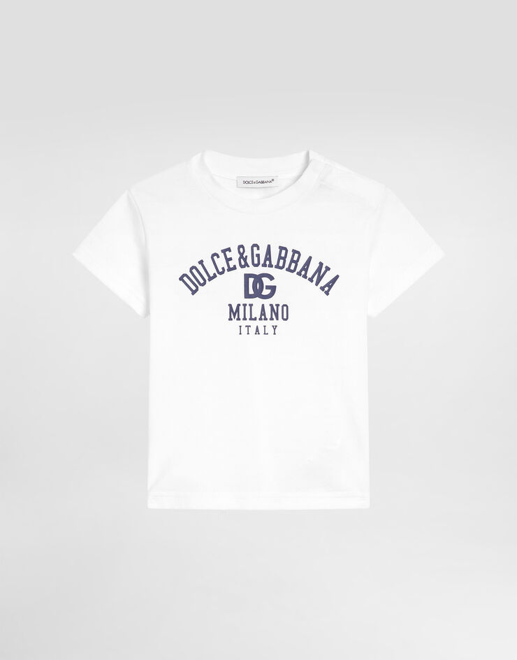 Dolce & Gabbana Jersey T-shirt with logo print Multicolor L1JTEVG7G3V
